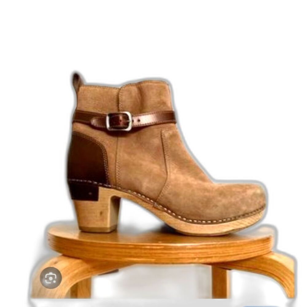 PrivaseaVault Anya Brown Leather & Suede Boots Size 9 | Luxury Boho Quiet Luxury